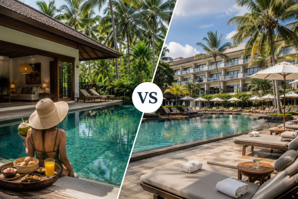 Bali villa vs hotel: comparing private villas and hotels for a holiday stay in Bali