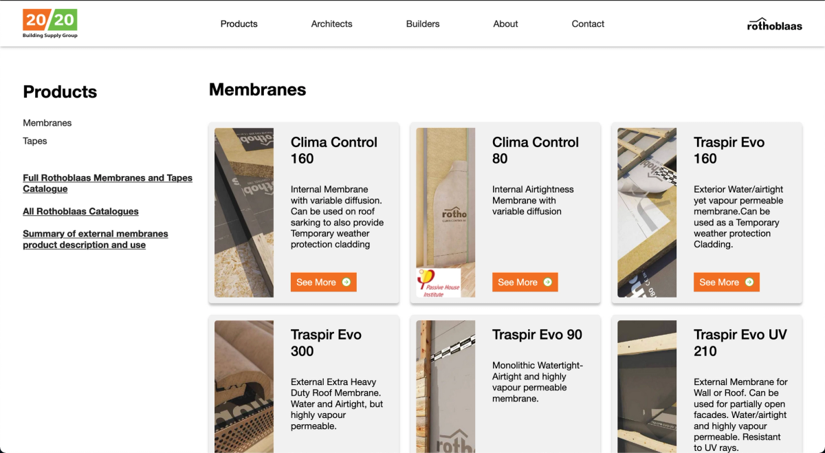 Membranes Product Page
