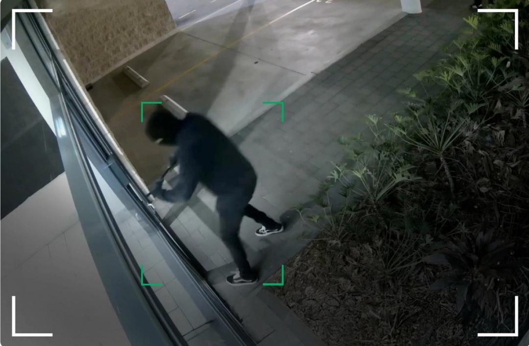 intruder at night on camera