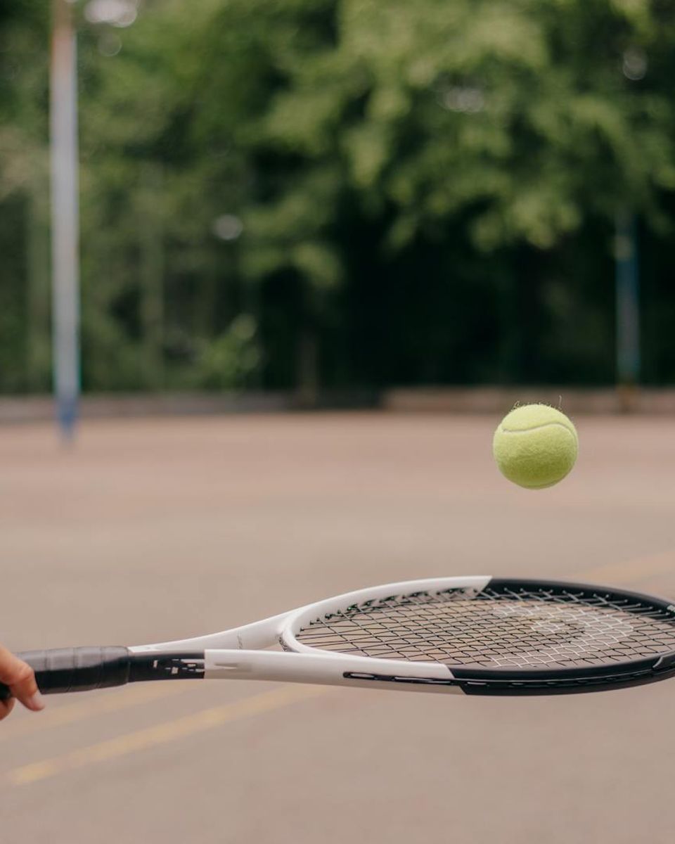 Tennis racket close-up