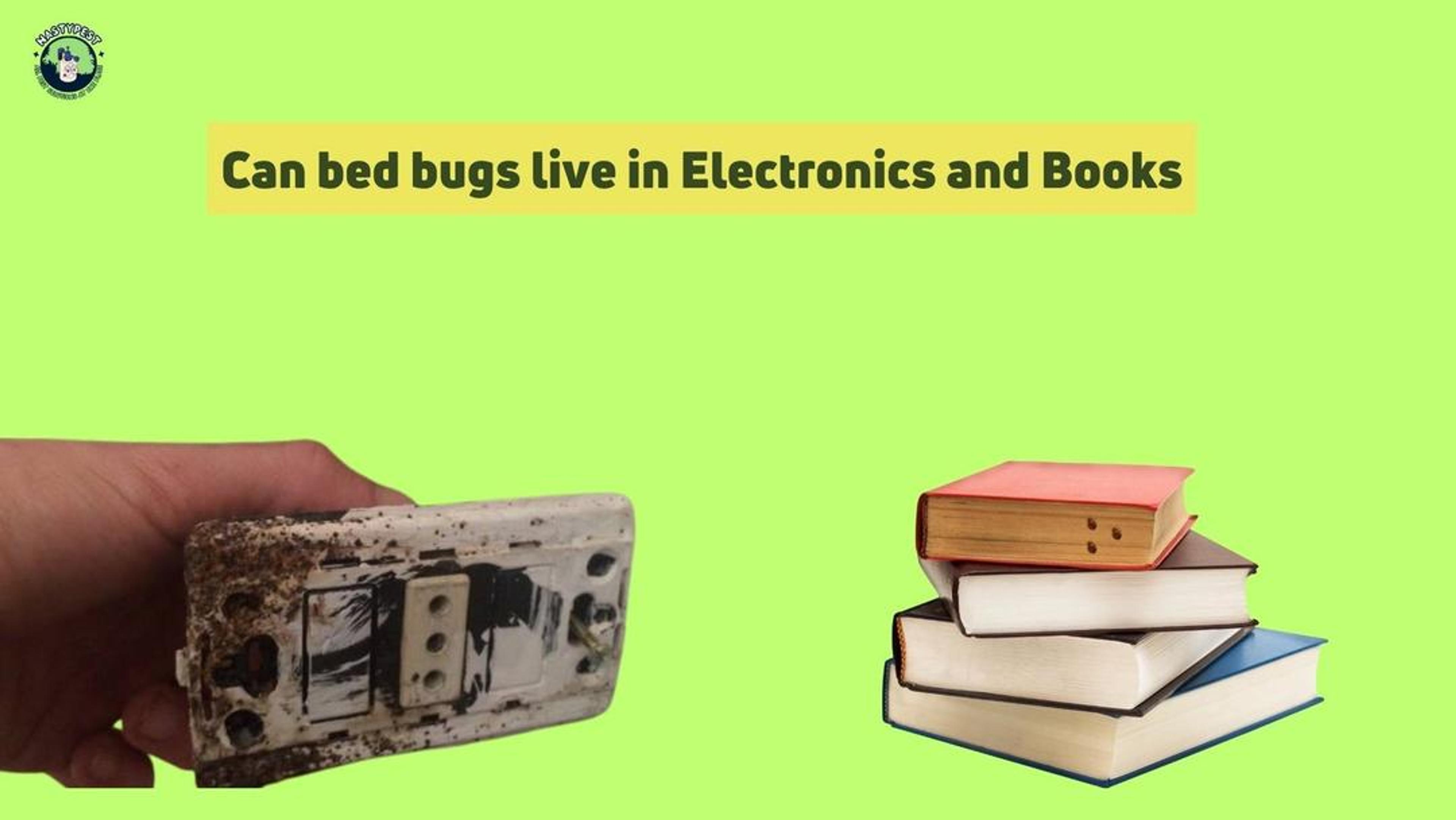 Can bed bugs live in Electronics and Books