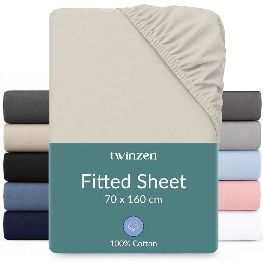 Cotton jersey fitted sheet
