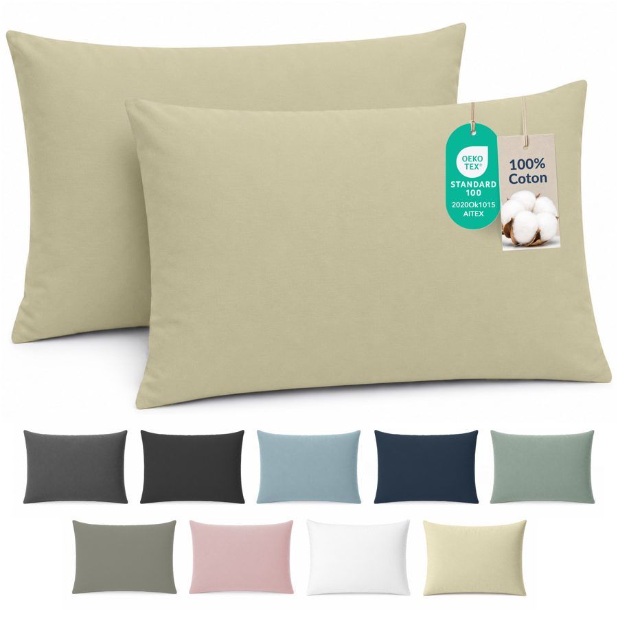 Pillowcases (pack of 2) — Beige