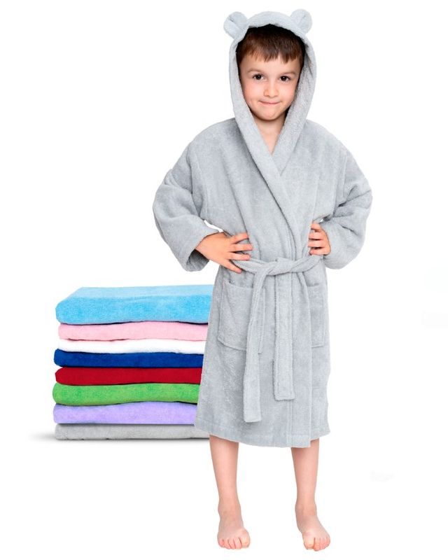 Kids' bathrobe — Grey