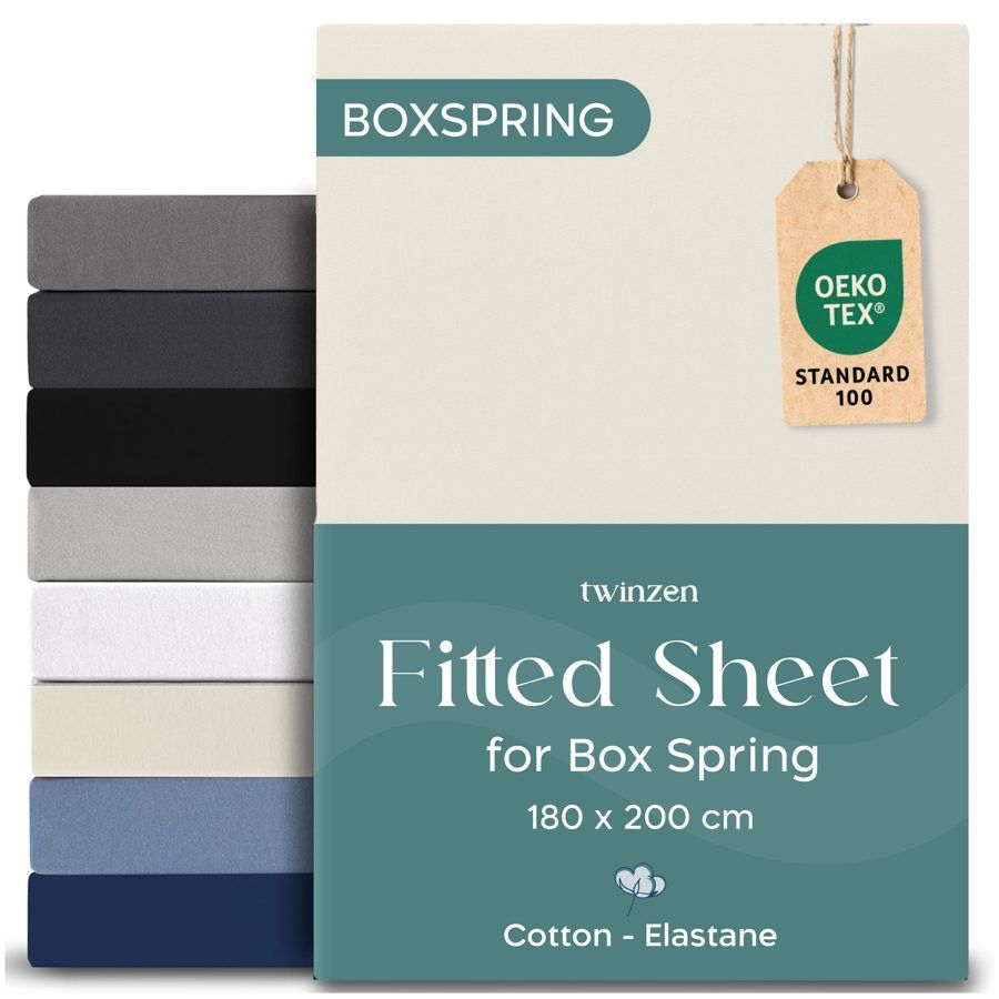 Boxspring & topper fitted sheet — Beige