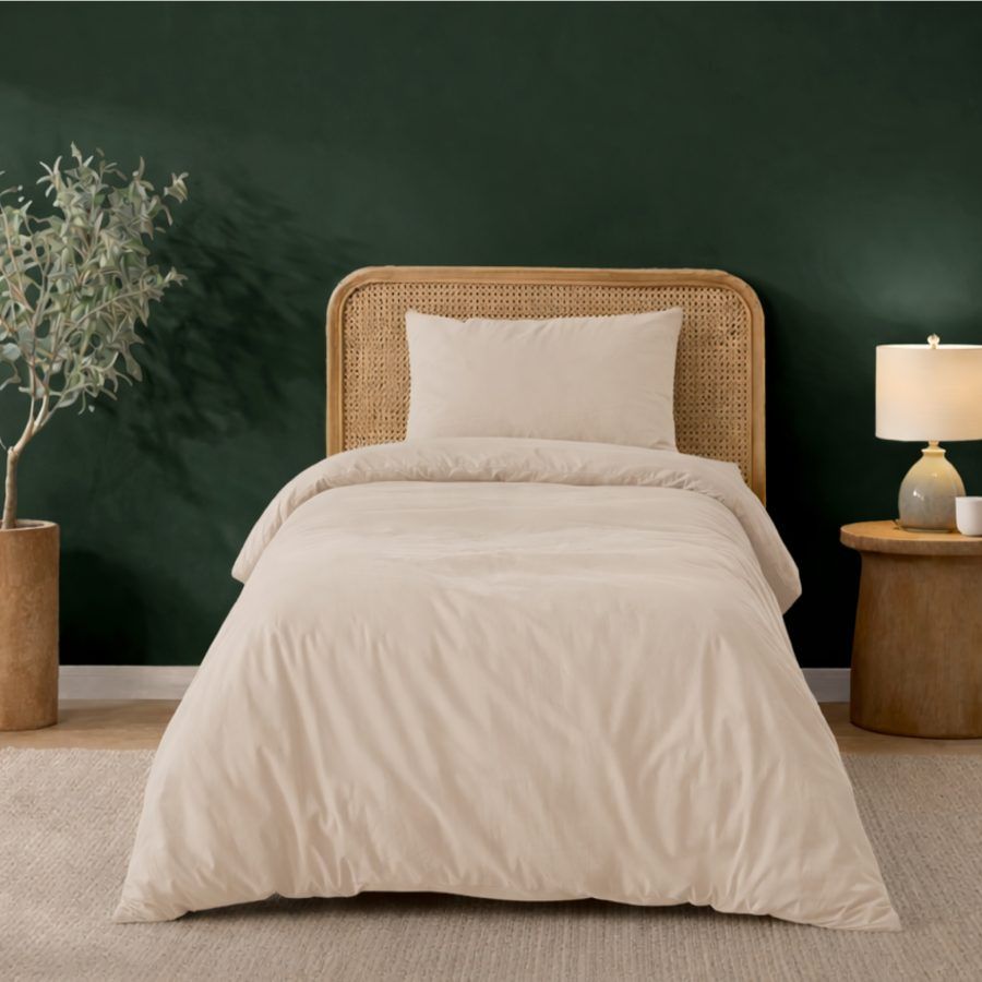 Microfibre duvet set — Beige