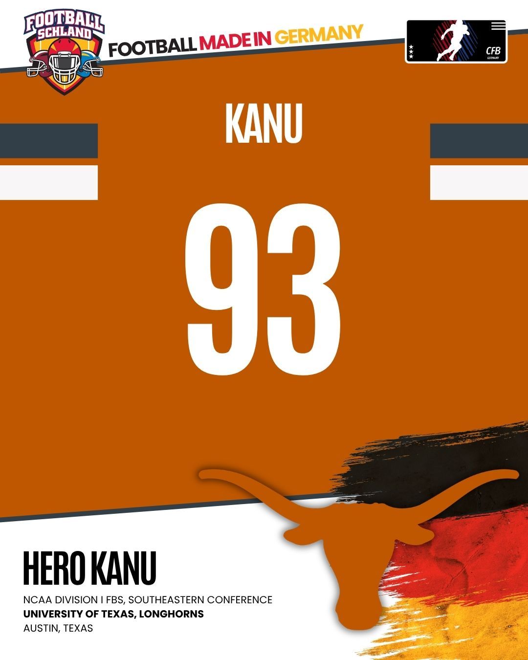 Hero Kanu Spielerkarte