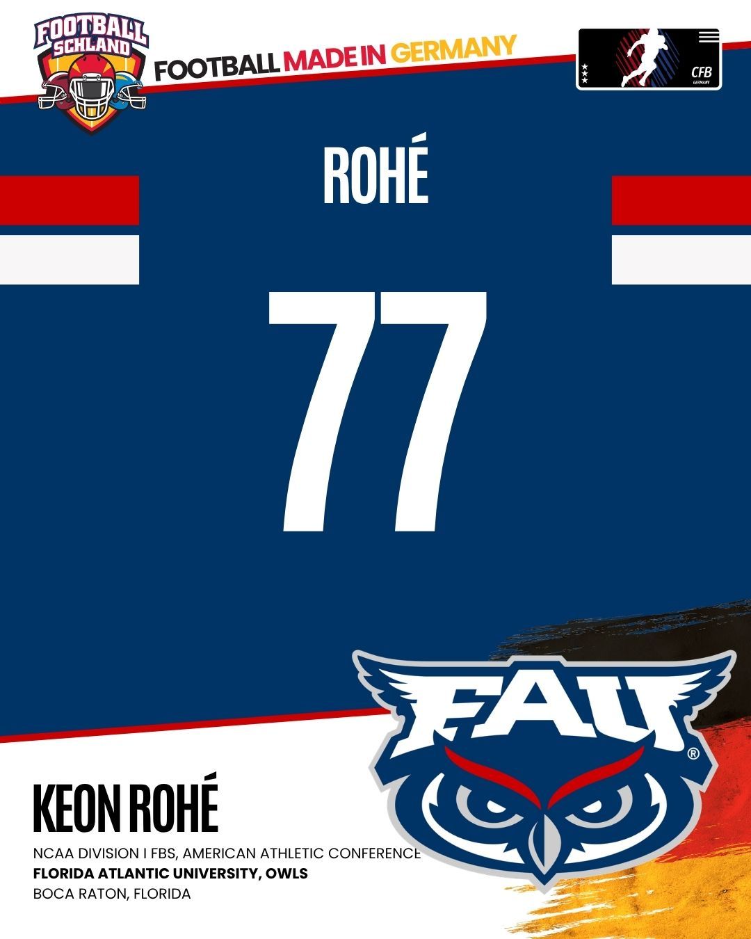 Keon Rohé Spielerkarte