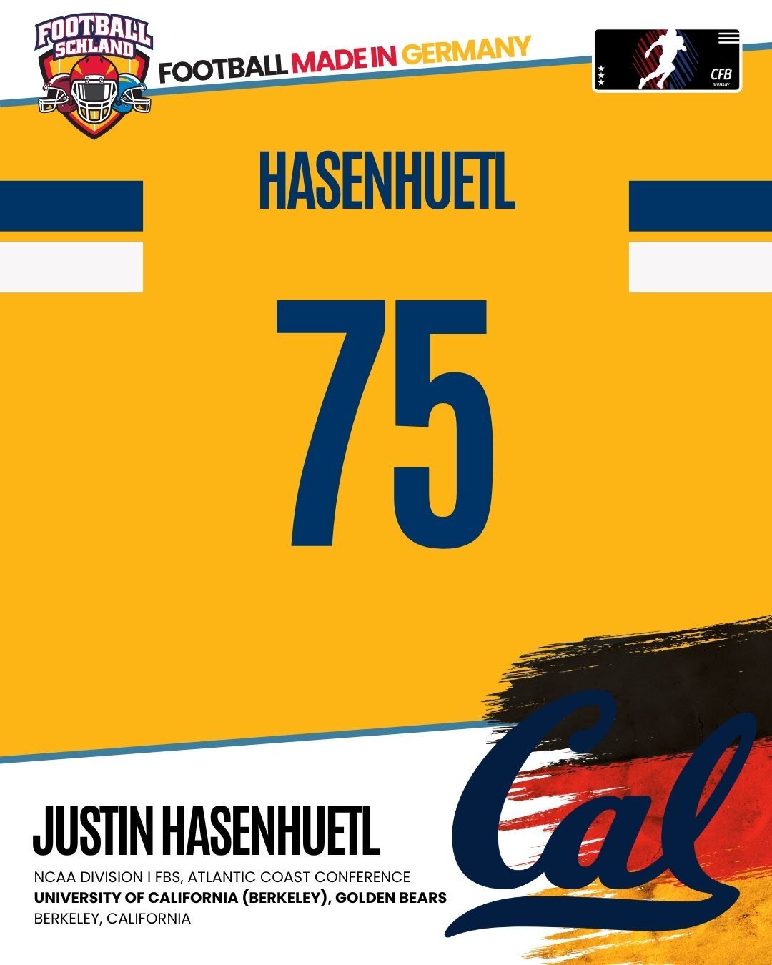 Justin Hasenhuetl Spielerkarte