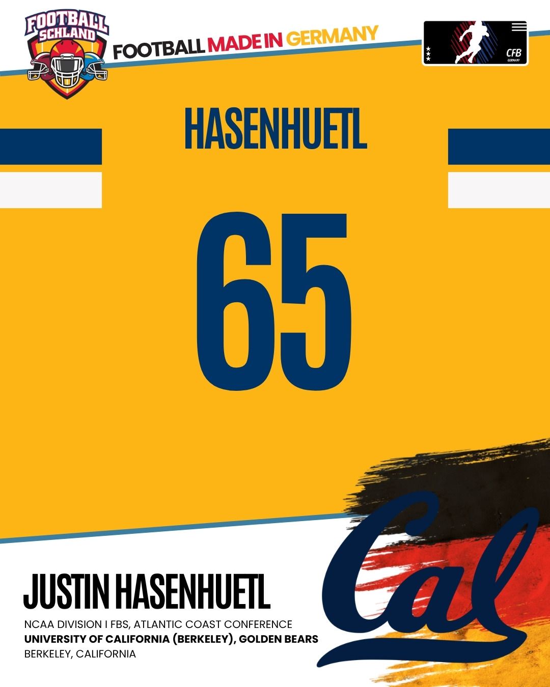 Justin Hasenhuetl Spielerkarte