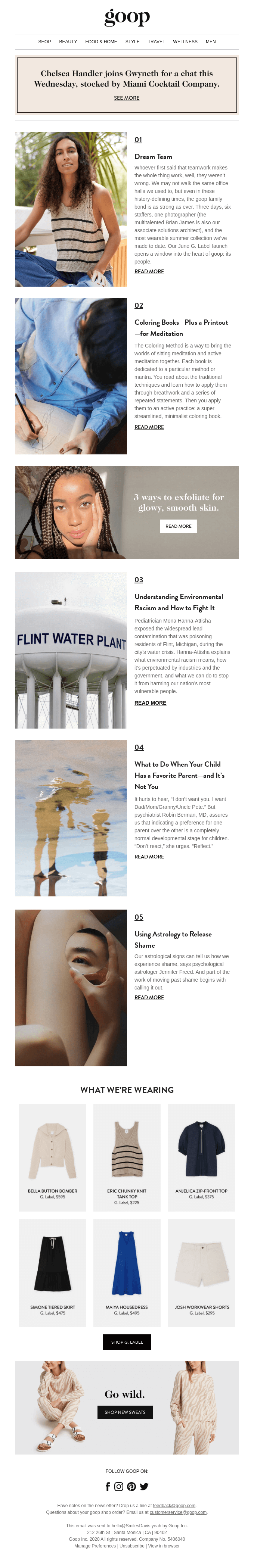Goop Email Example