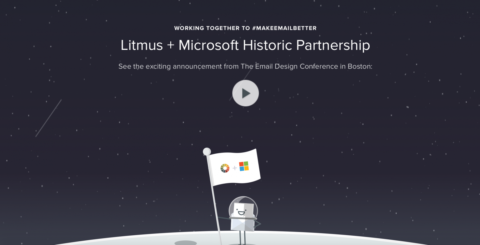 Litmus announces historic partnership with… Microsoft!