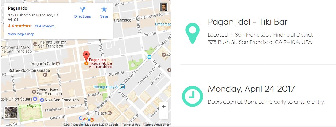 Google map tiki experience