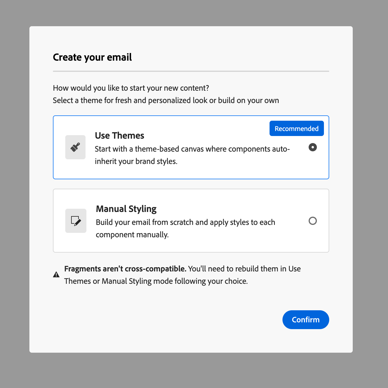 Creating a fragment or Template in Marketo
