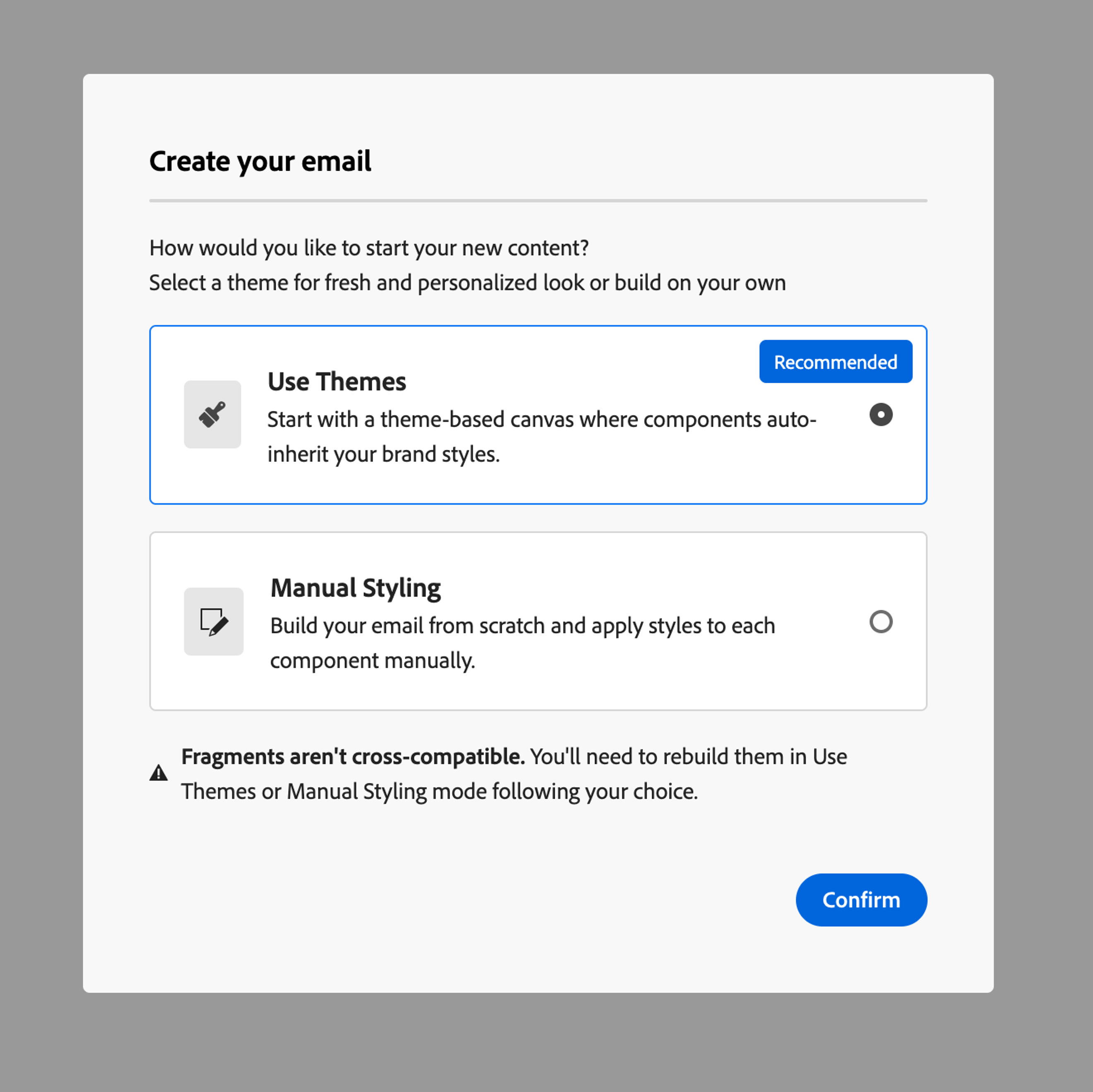 Creating a fragment or Template in Marketo