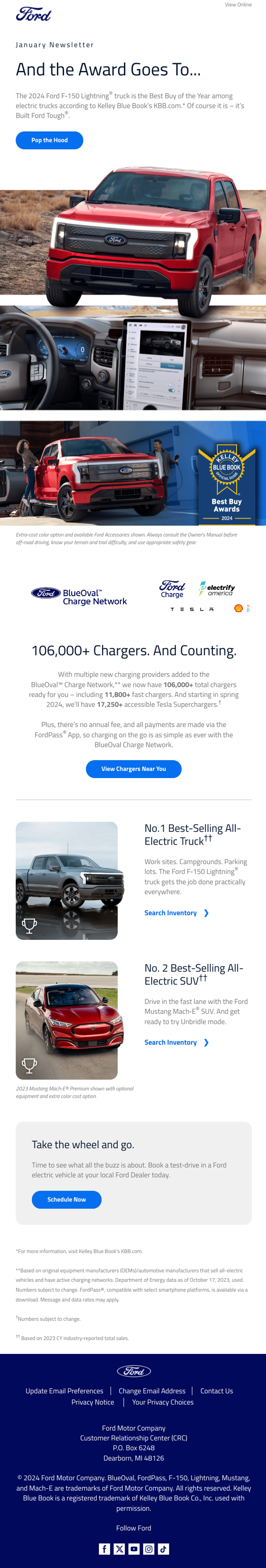 Newsletter Email Example - Ford