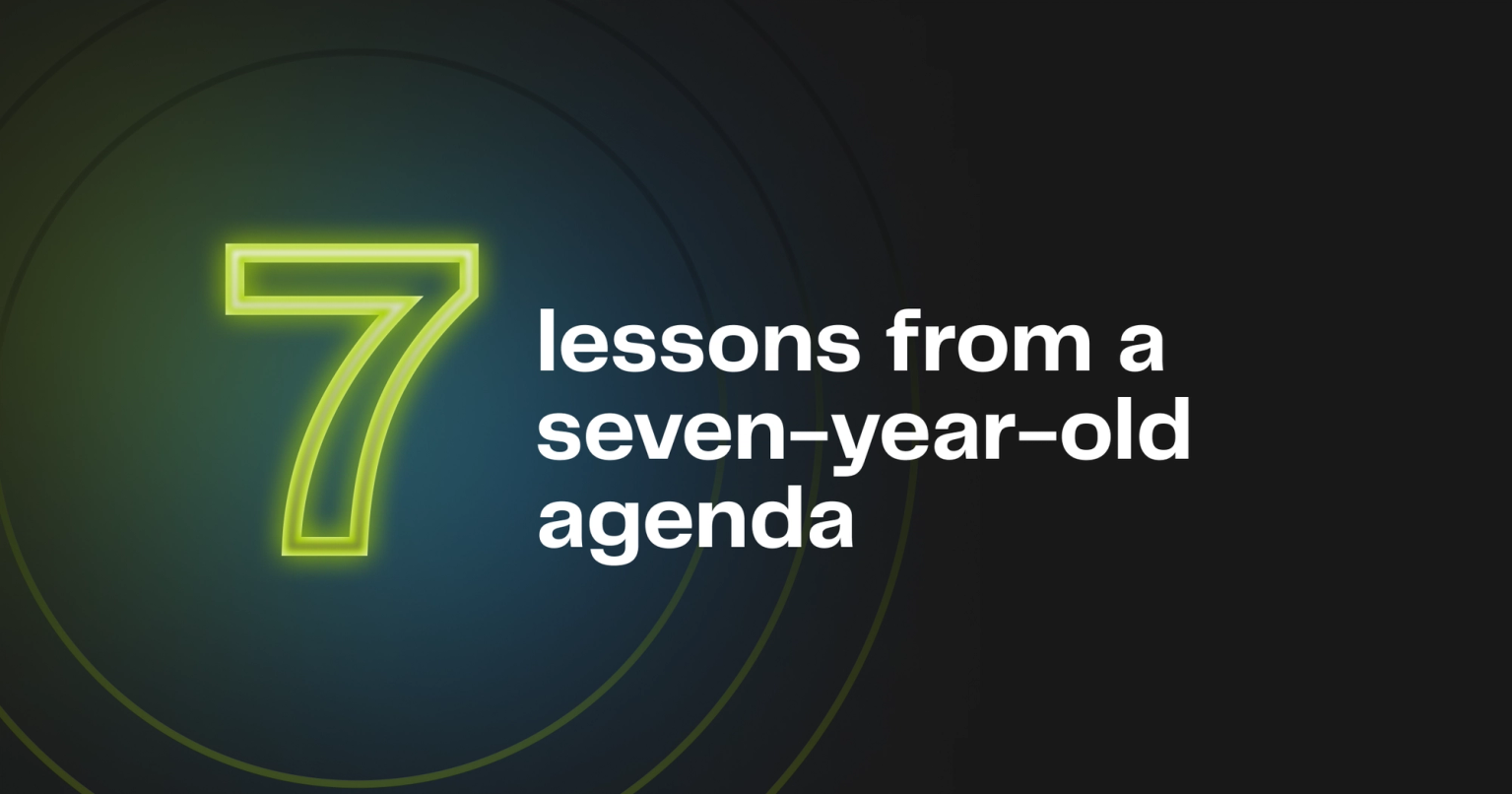 Seven lessons from a seven-year-old agenda