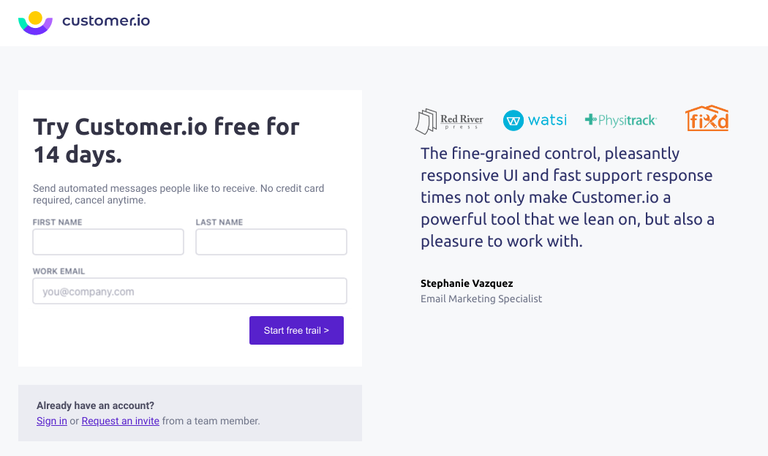 Email example