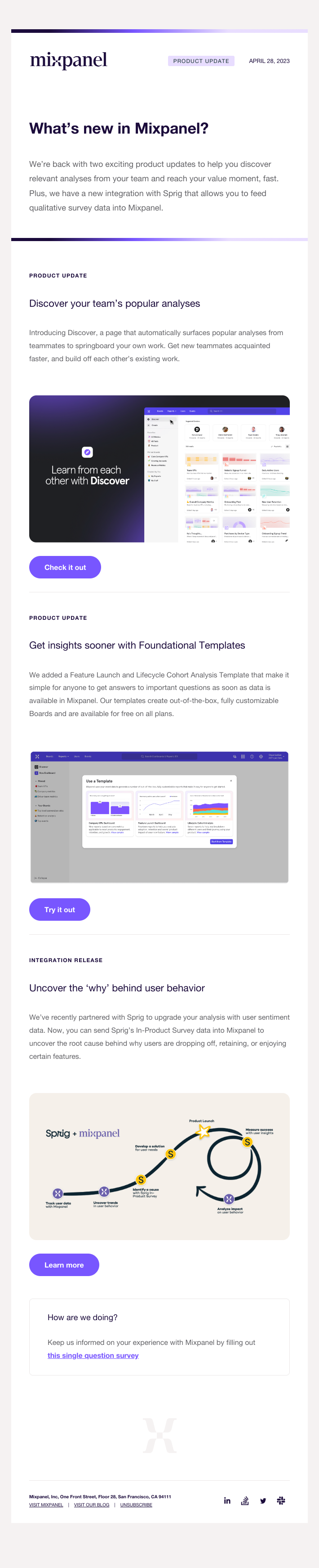 Mixpanel - April 2023 Update