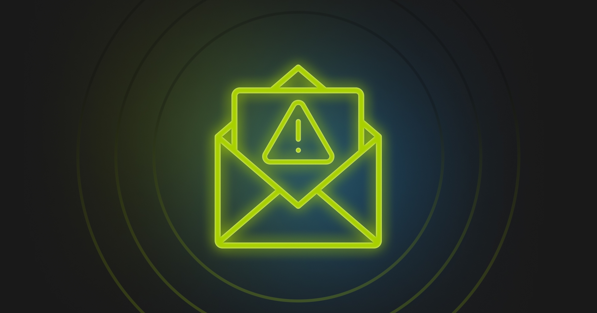 Envelope with alert symbol
