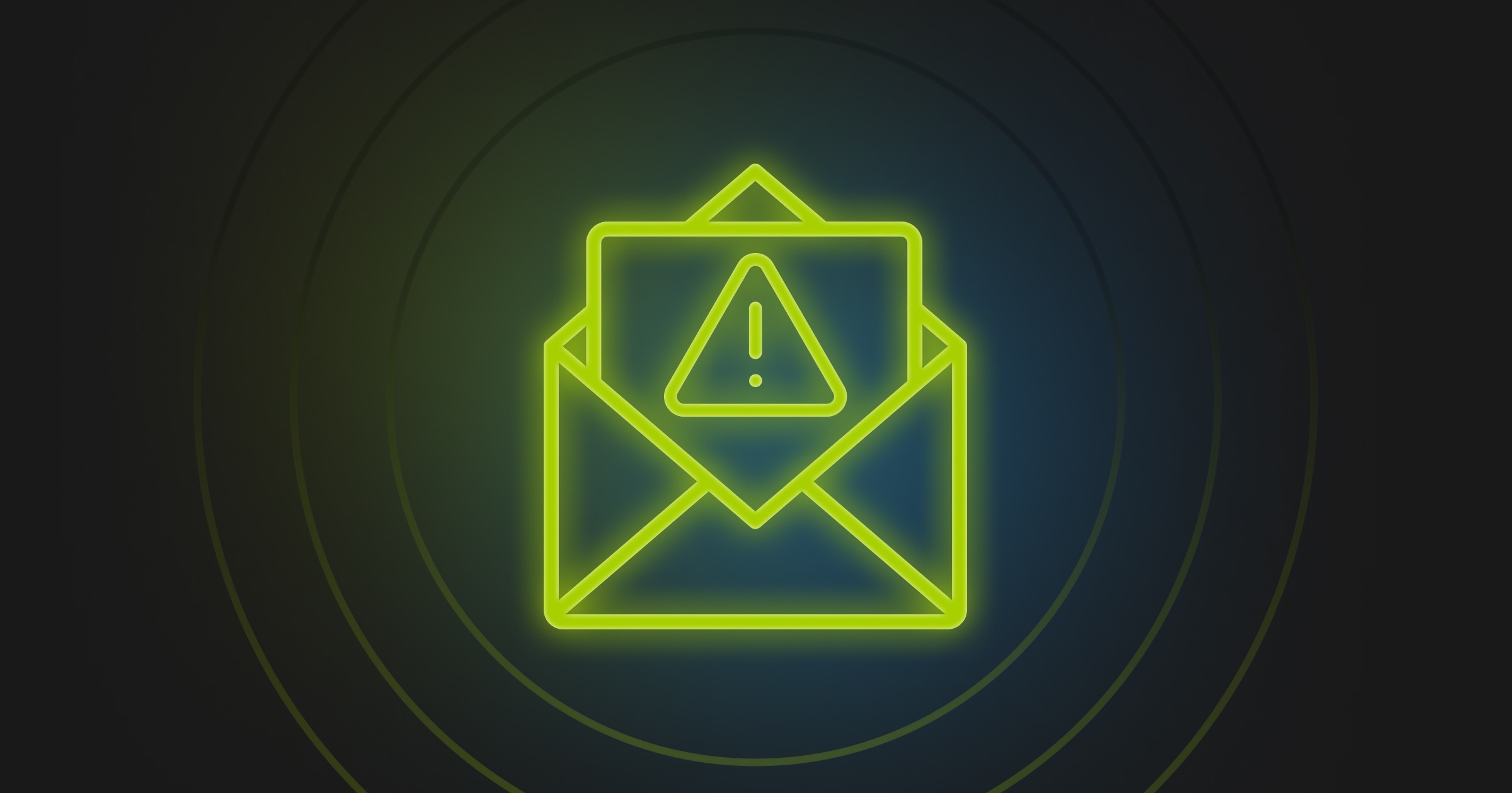 Envelope with alert symbol