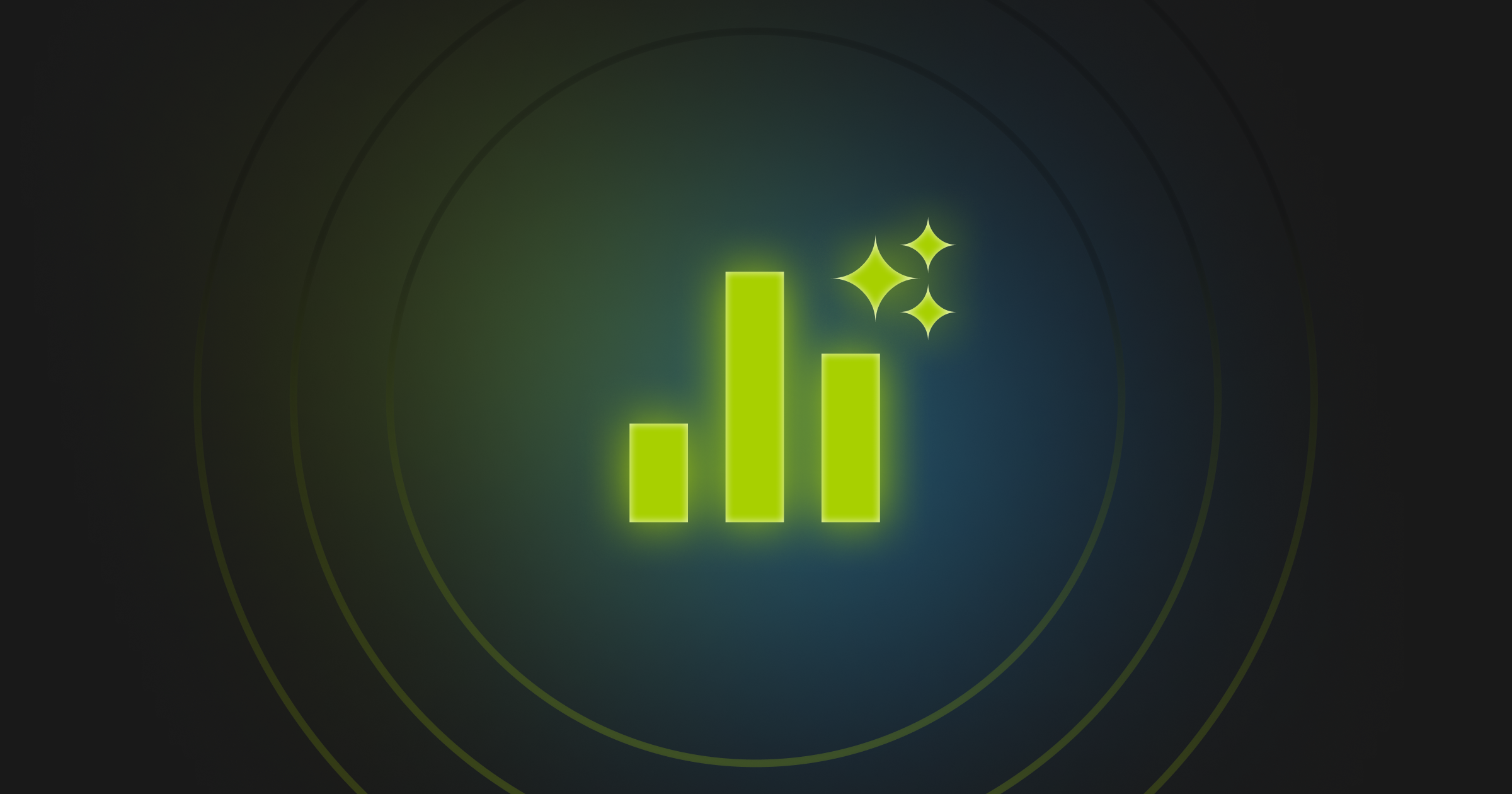 Green bar chart icon on a dark background