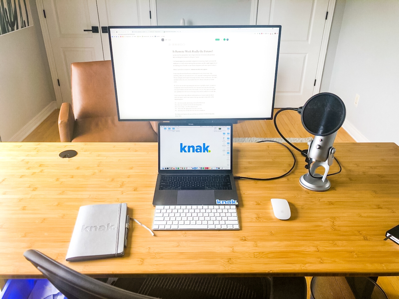 Pierce's desk