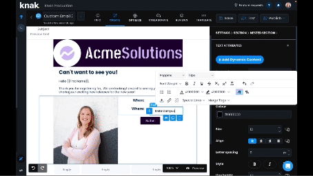 Marketo email gifs - Knak example 2