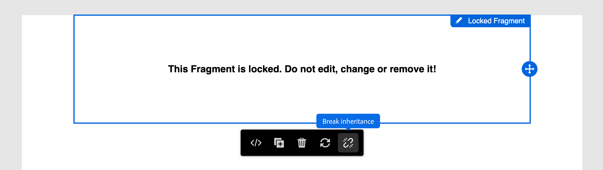 Breaking Inheritance on a Fragment