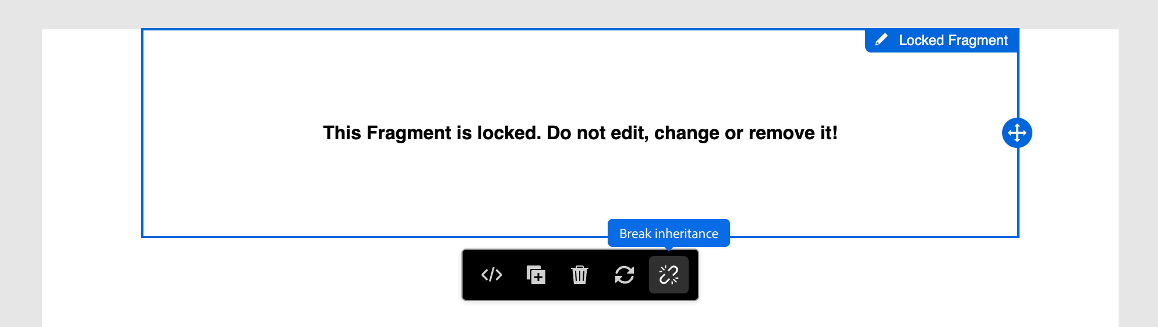 Breaking Inheritance on a Fragment