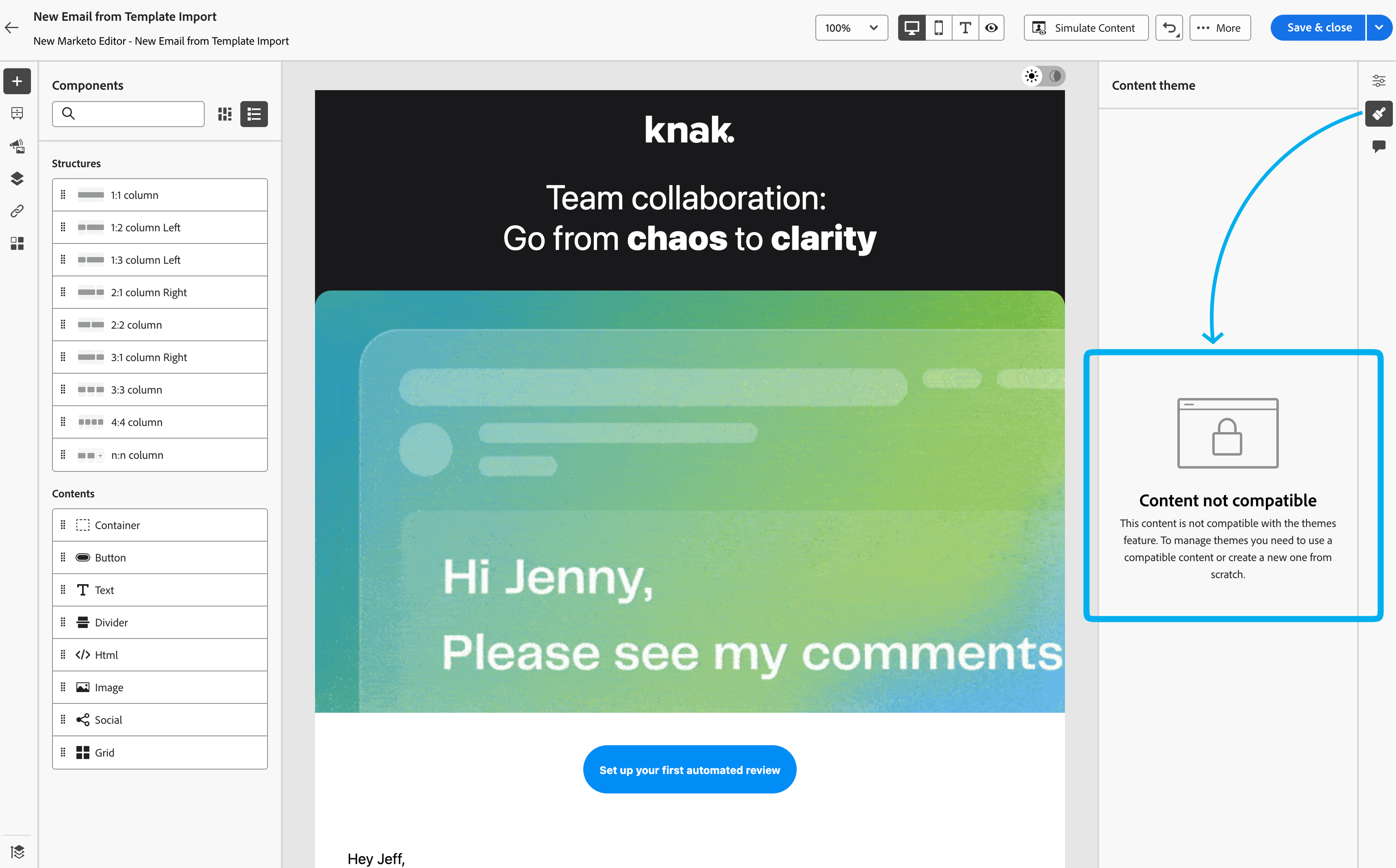 Content Not Compatible
