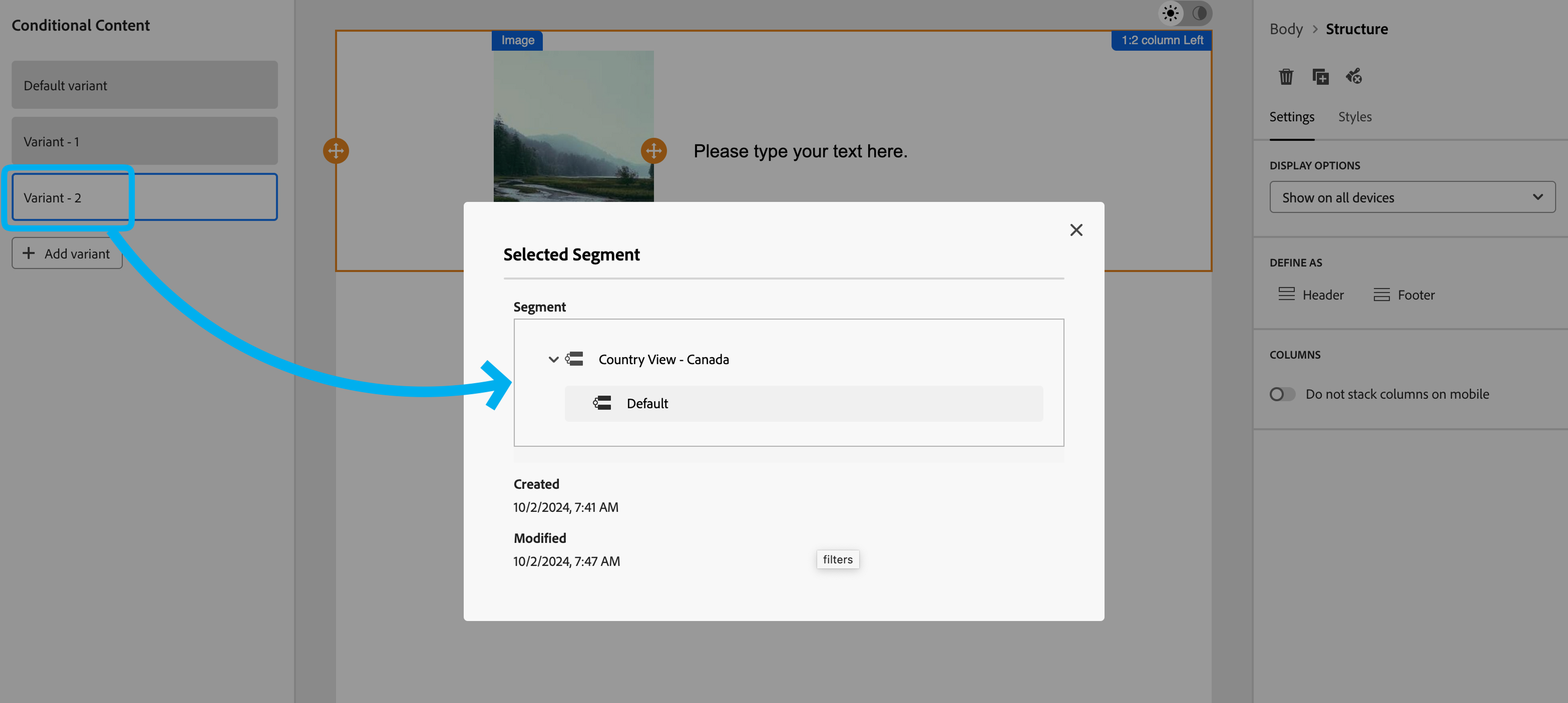 No automated naming for segments