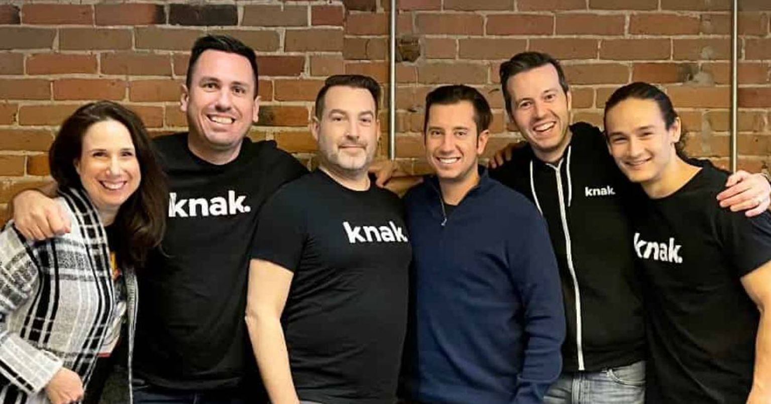 Knak team with Founder and CEO, Pierce Ujjainwalla