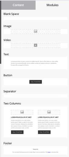 Image showing the mktoModule elements from an out-of-the-box Marketo template