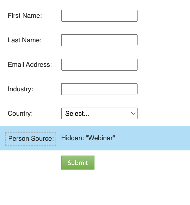 Marketo forms hidden fields