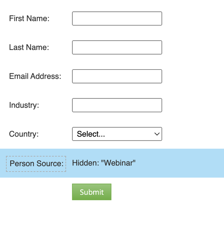 Marketo forms hidden fields
