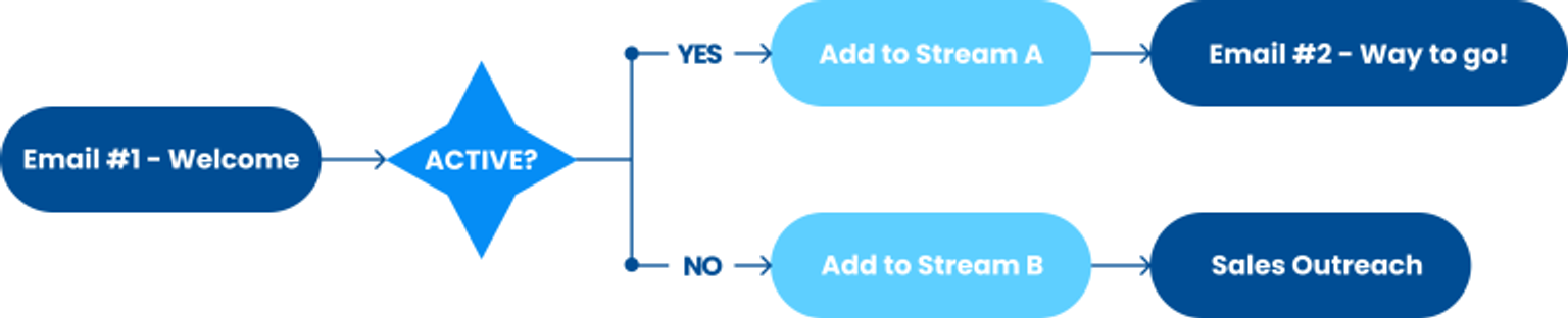 Planning a user onboarding program in Marketo - Branches with sales