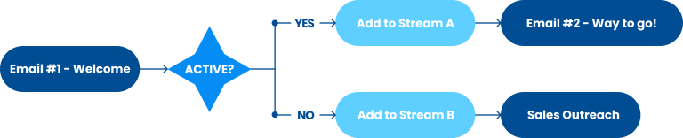 Planning a user onboarding program in Marketo - Branches with sales