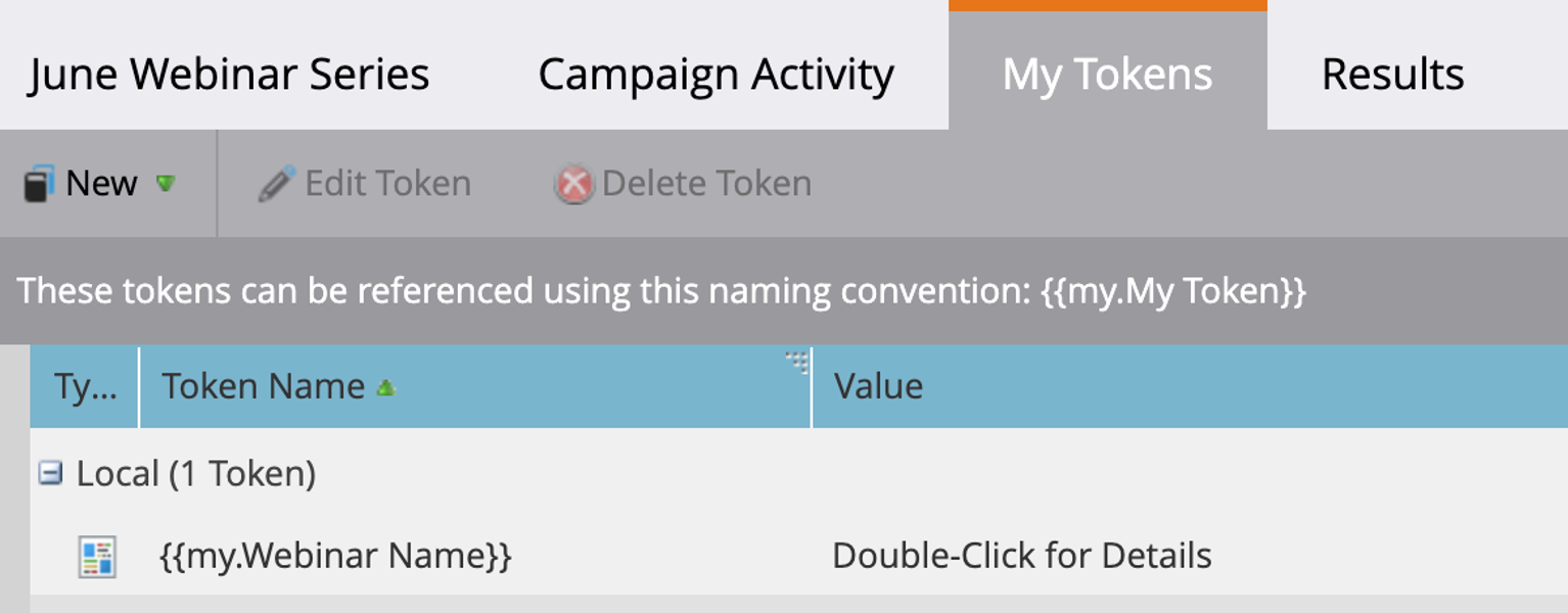 simple Marketo token showing the typical format