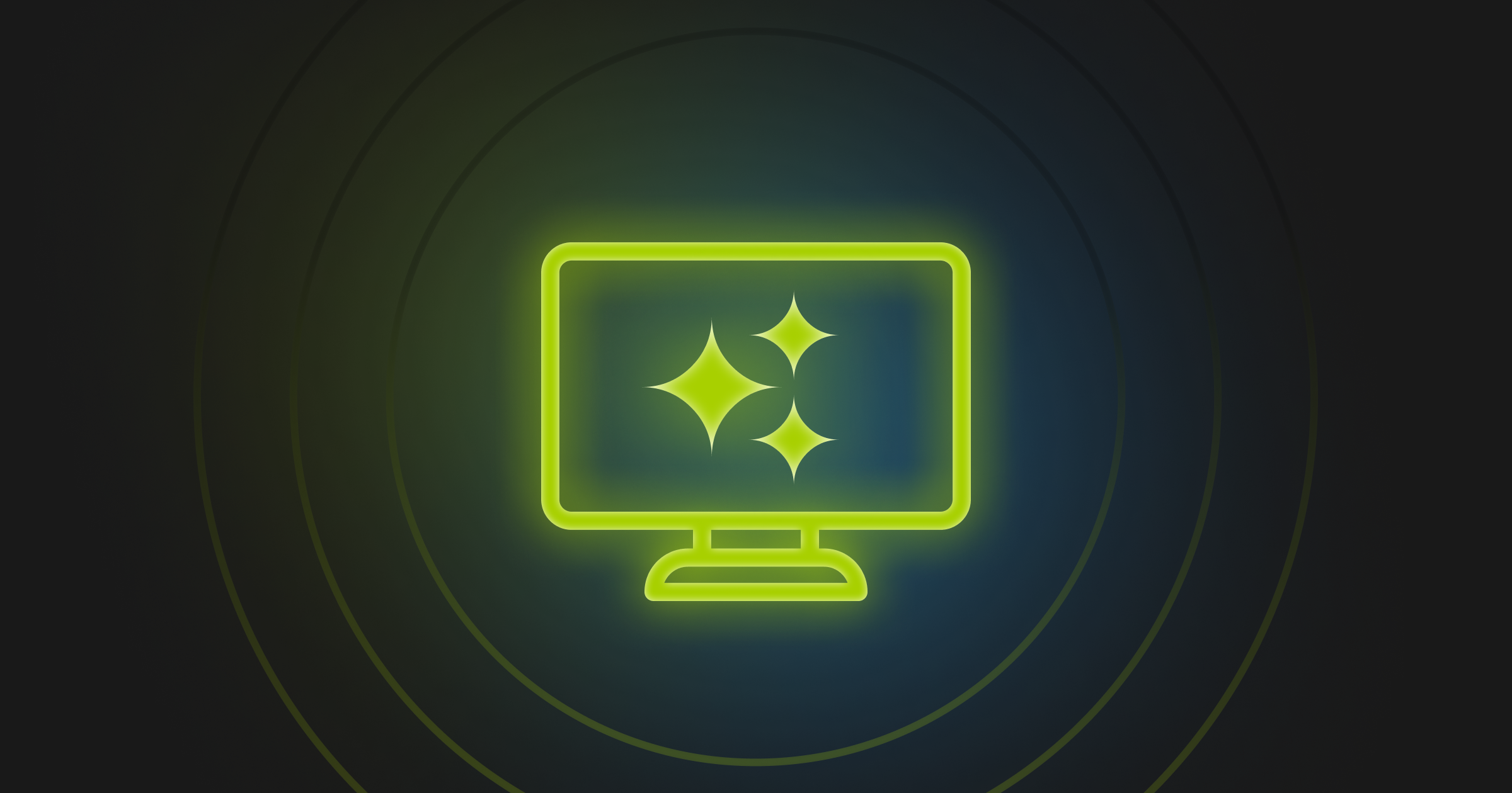 Knak AI sparkles on a monitor