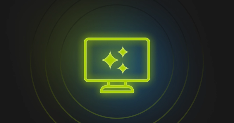Knak AI sparkles on a monitor