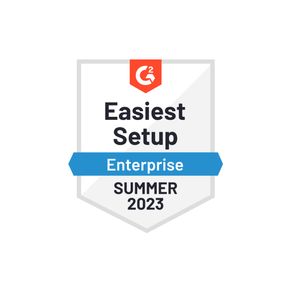 badge-G2 2023 Summer - Easiest Setup Enterprise badge