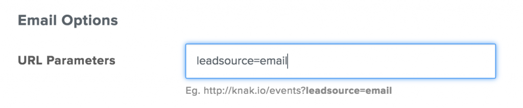 Set default link URL parameters