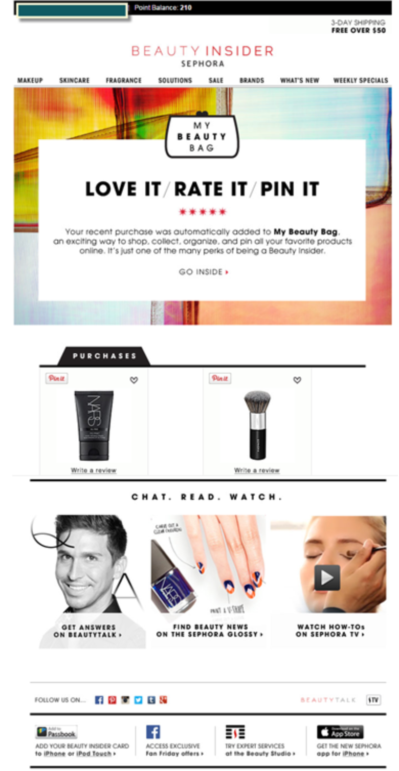 Knak Beauty Insider Email