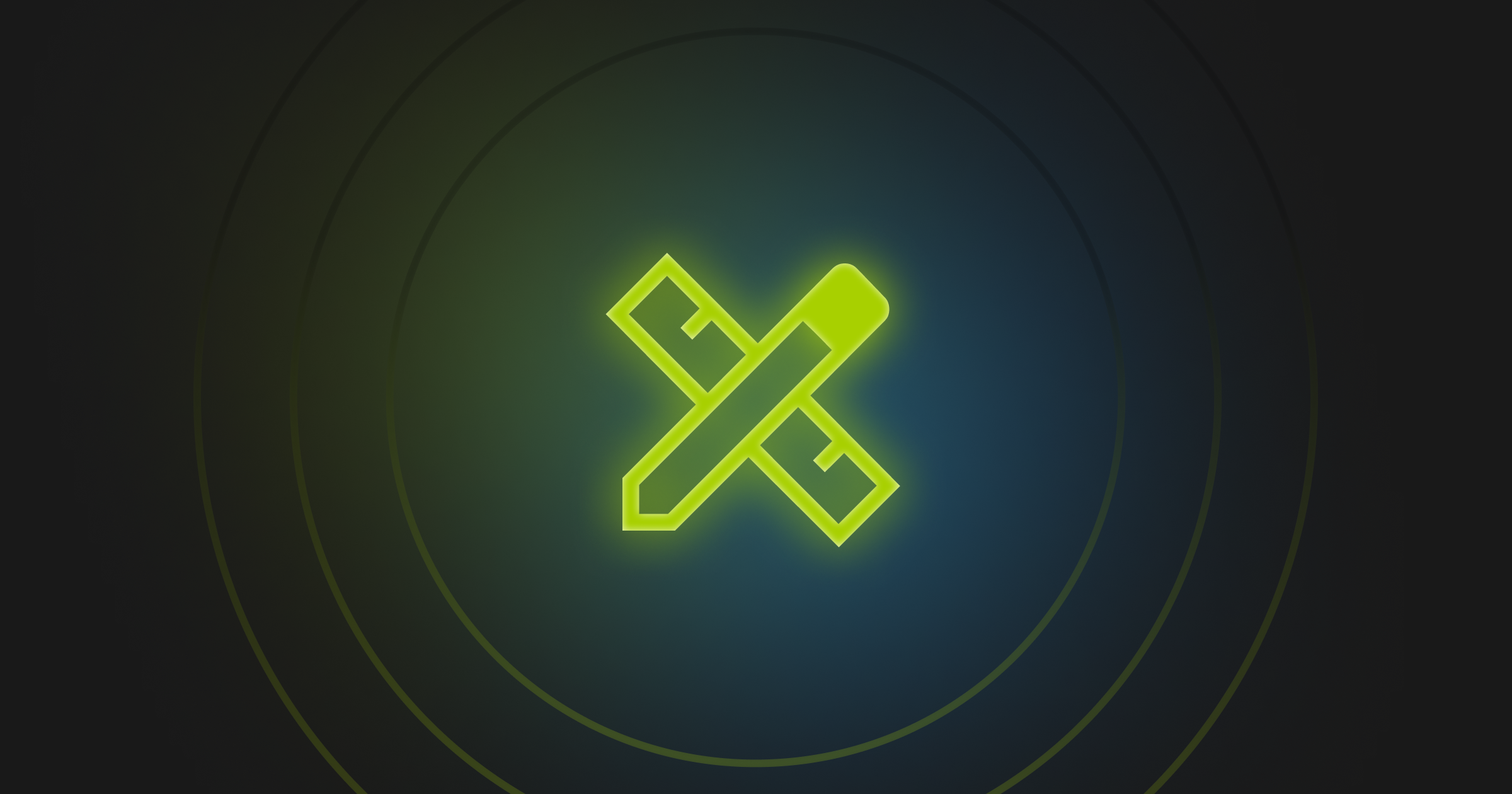 graphic of a pencil and a ruler forming an x