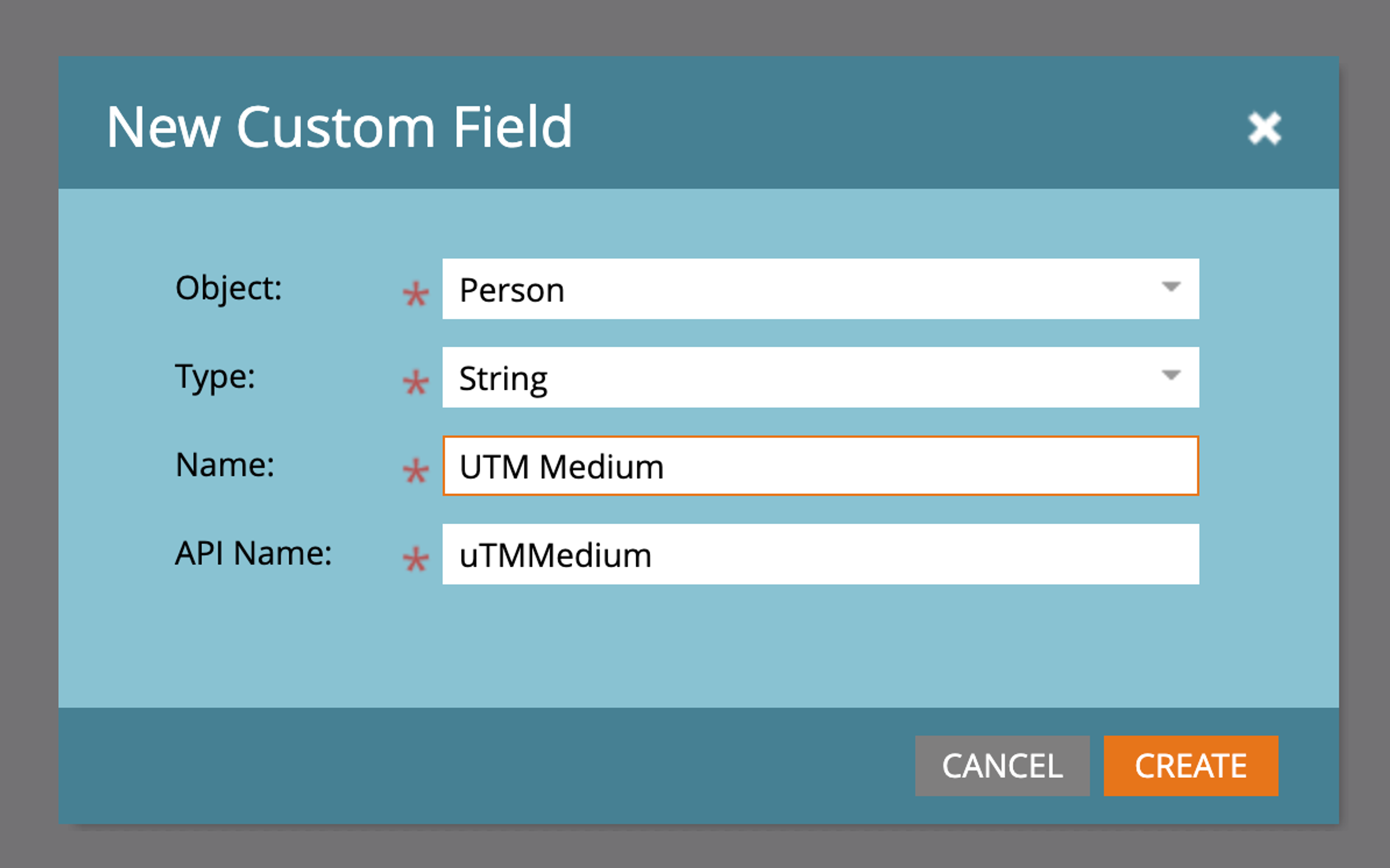 custom utm field in marketo