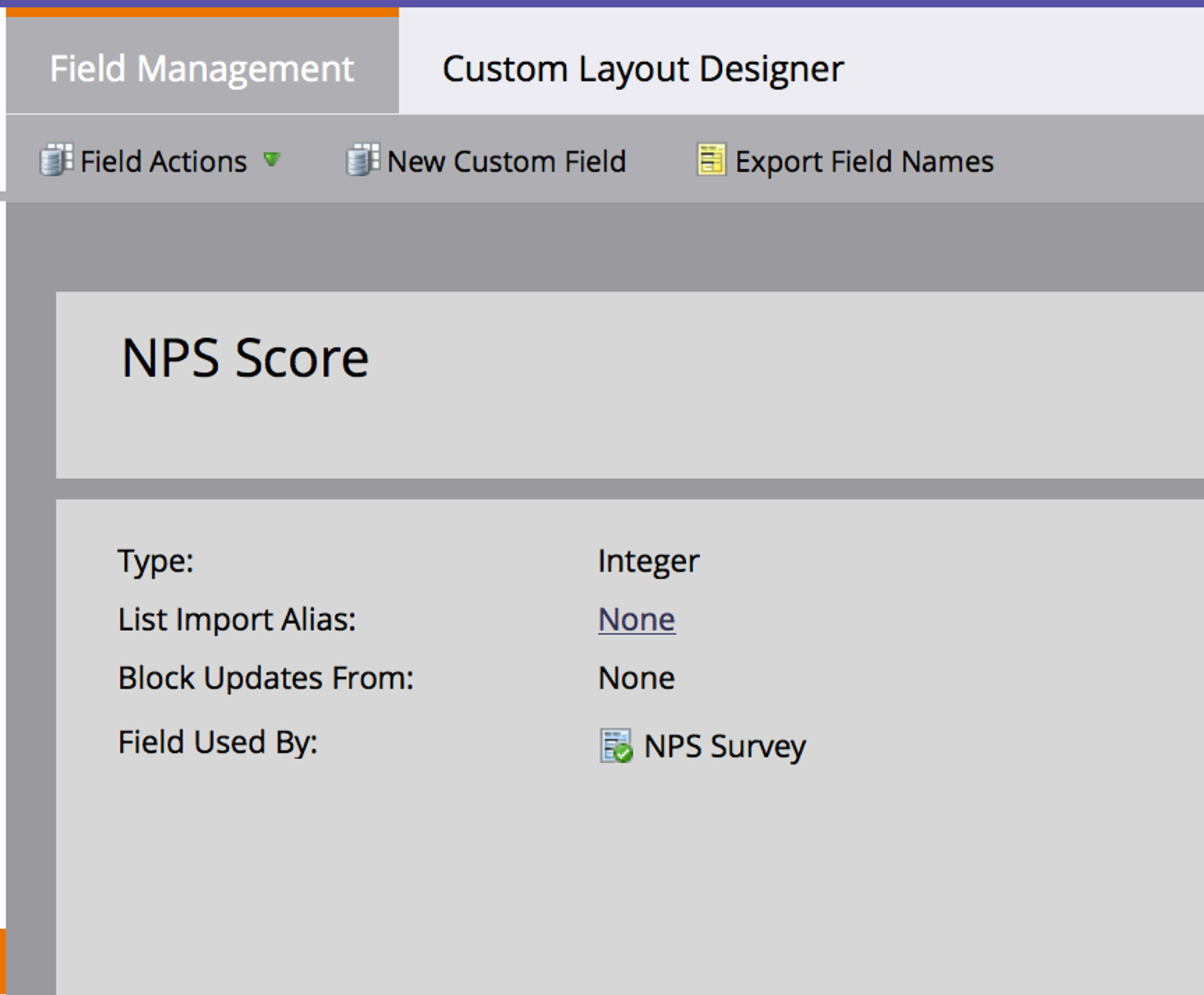 NPS Score field in Marketo