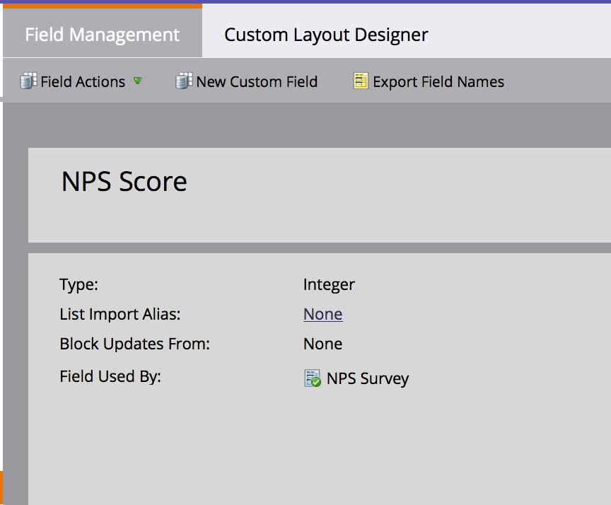 NPS Score field in Marketo