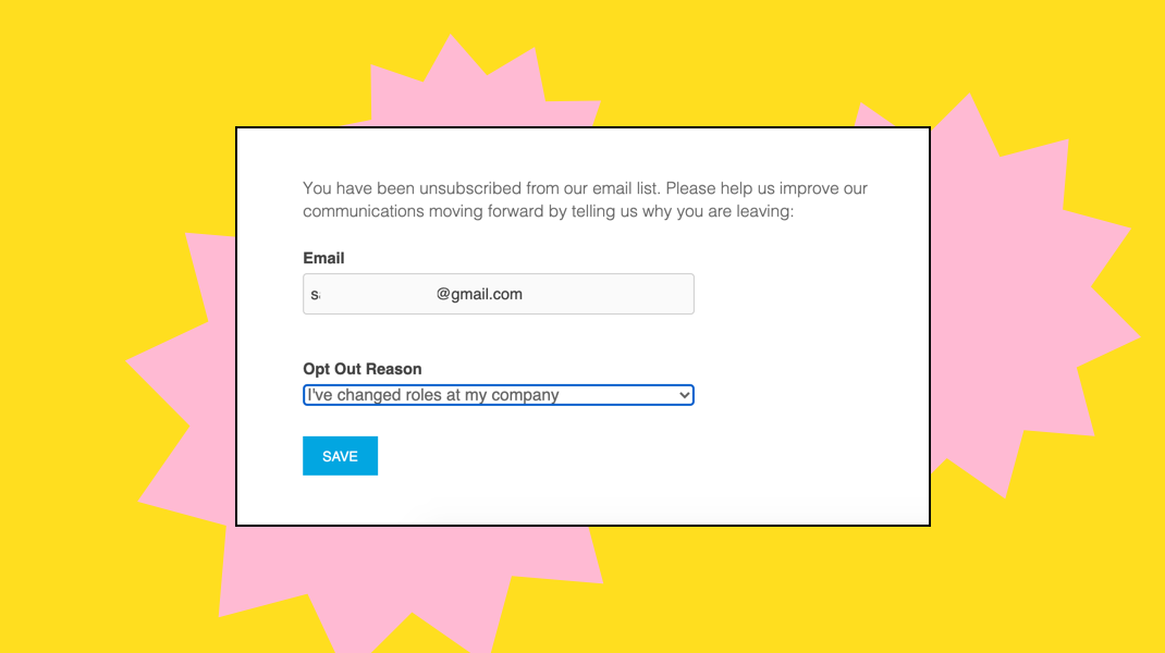 Pardot Unsubscribe Reason