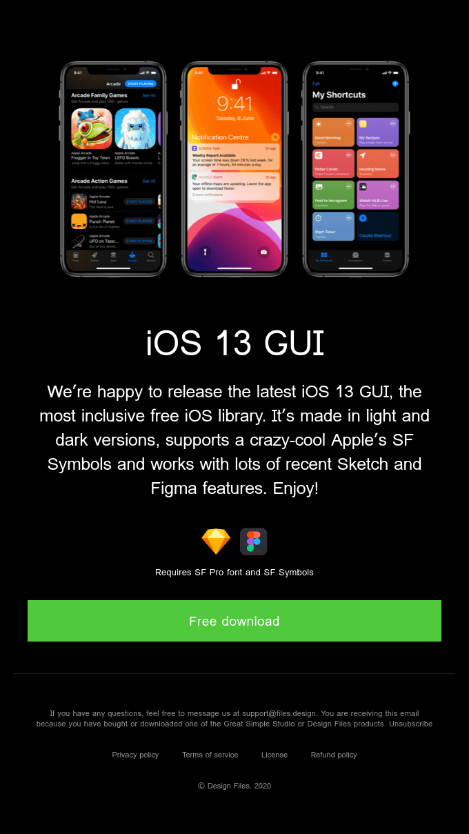 Design Files Email Example